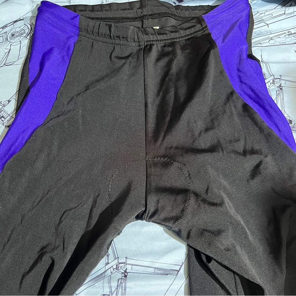Vintage Canari Black and Purple Cycling Shorts - Picture 8 of 9